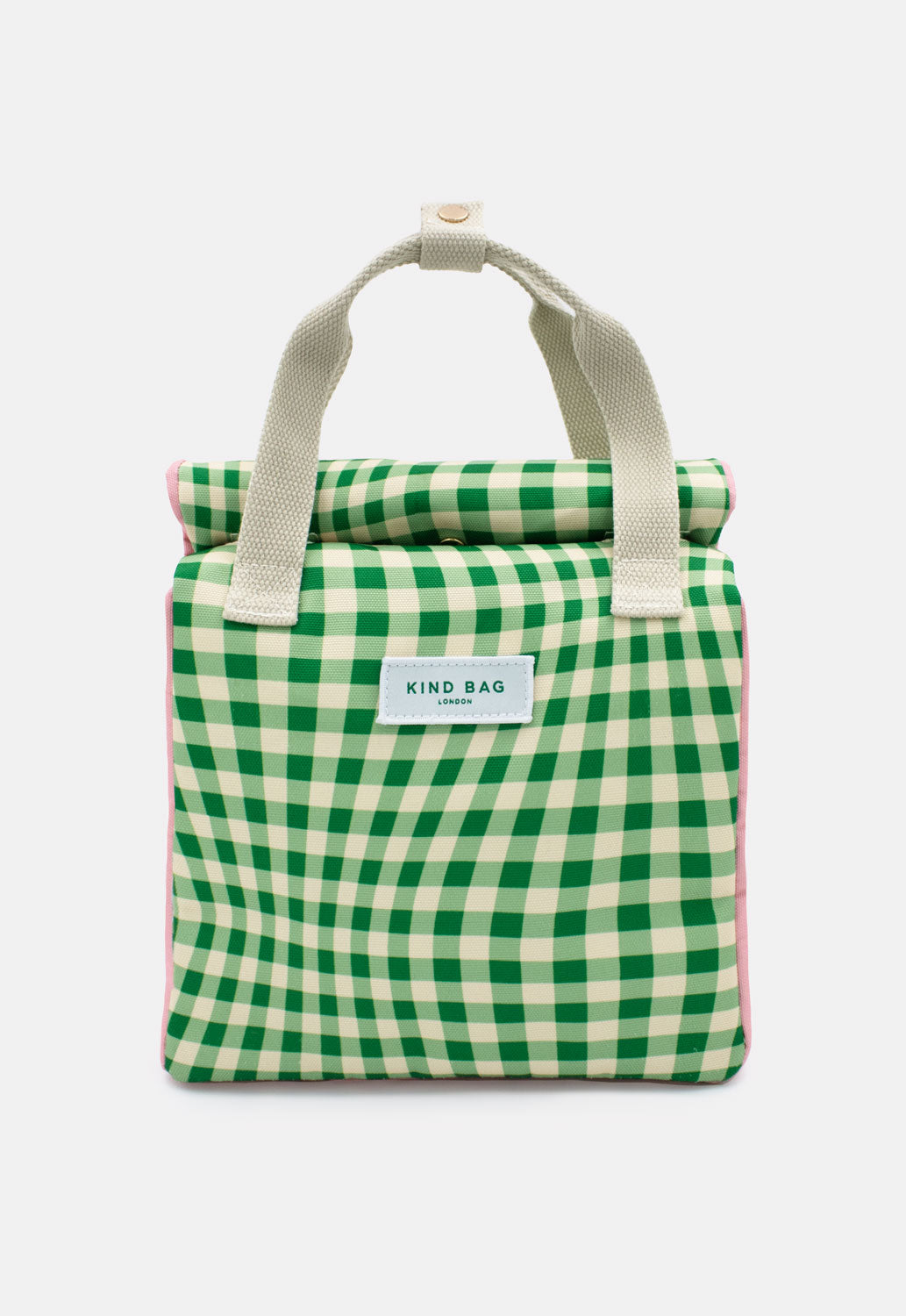 Lunch Bag | Distorted Gingham Green