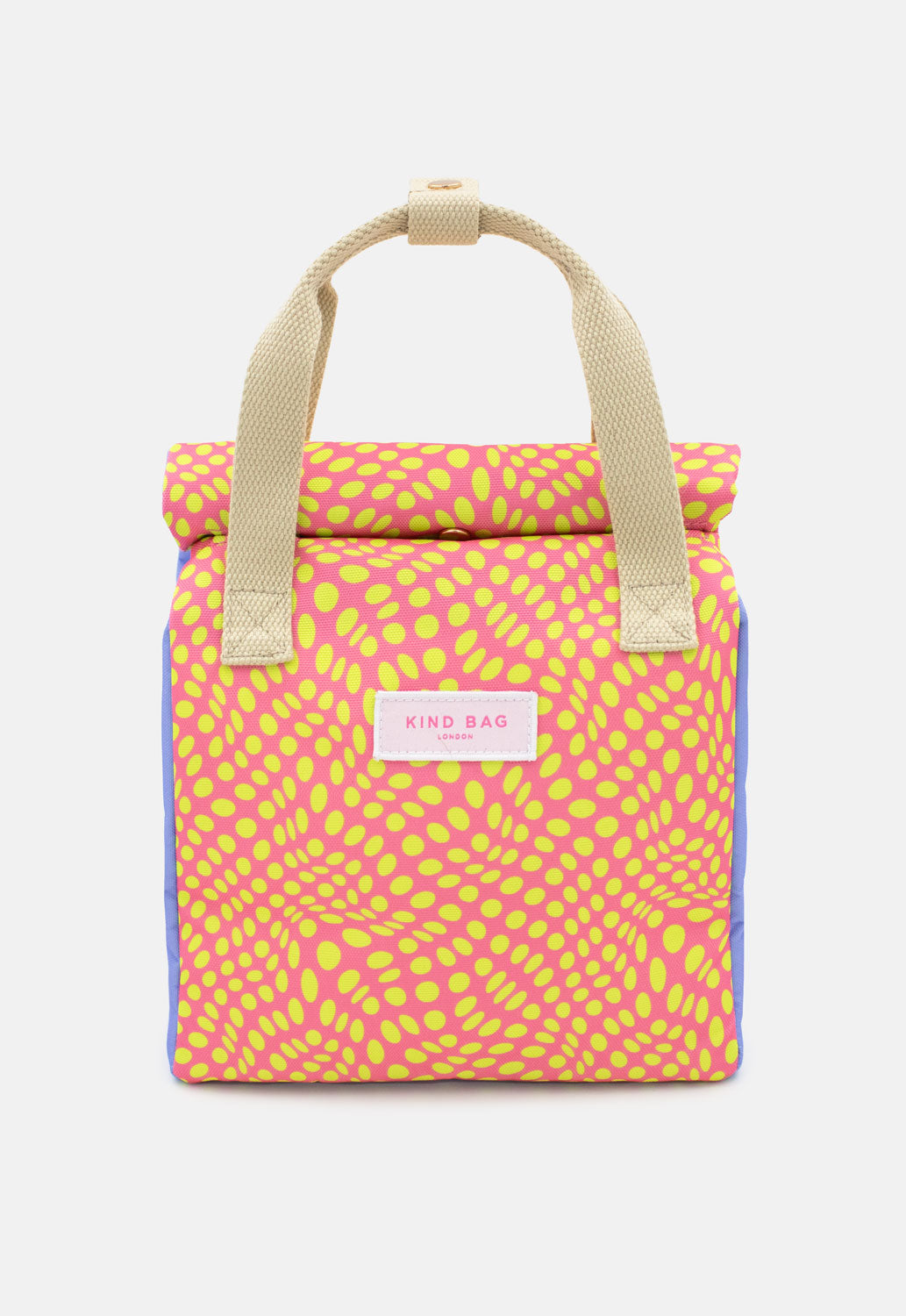 Lunchbag Twisted Polka Pink & Yellow