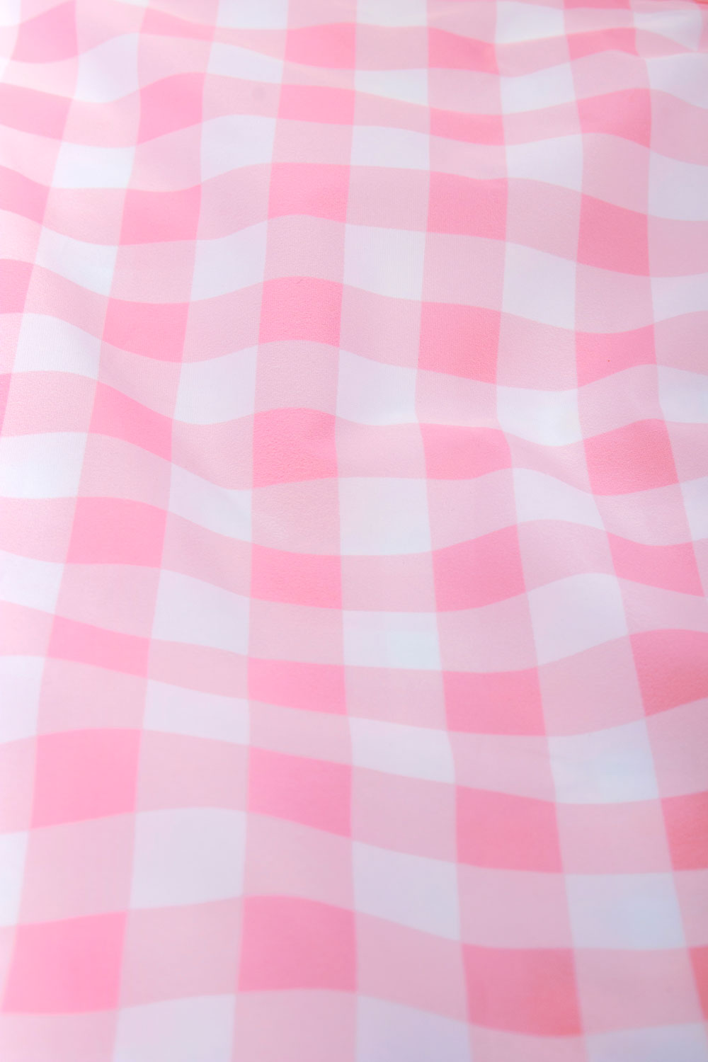 Kind Bag Gingham Pink Reusable Bag Swatch