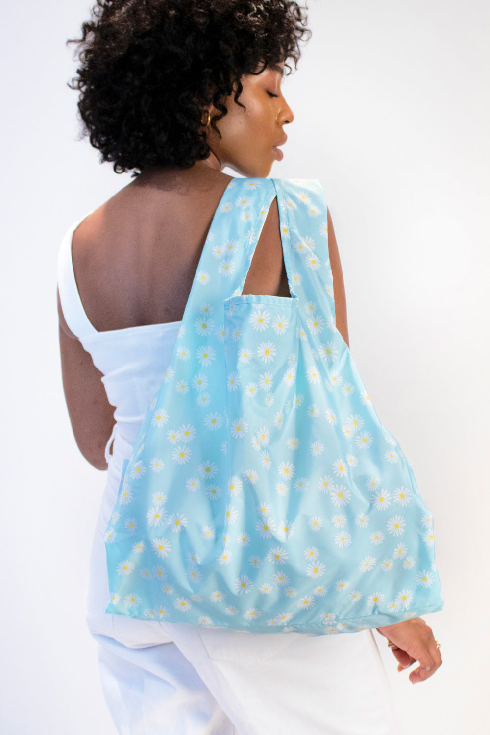 Kind Bag Daisy Blue Medium Reusable Bag
