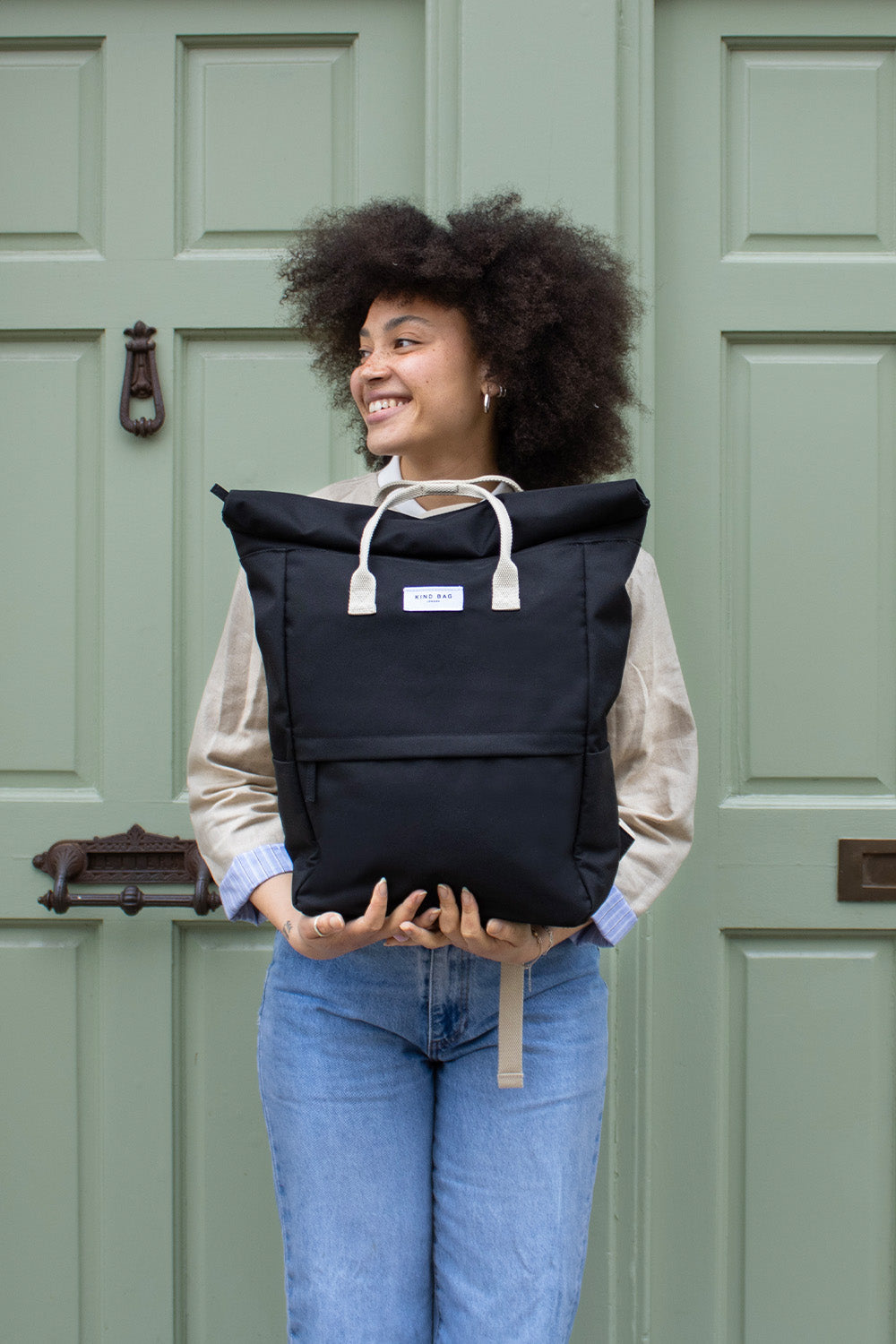 Pebble Black | “Hackney” Backpack | Large