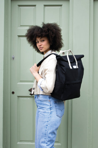 Pebble Black | “Hackney” Backpack | Large