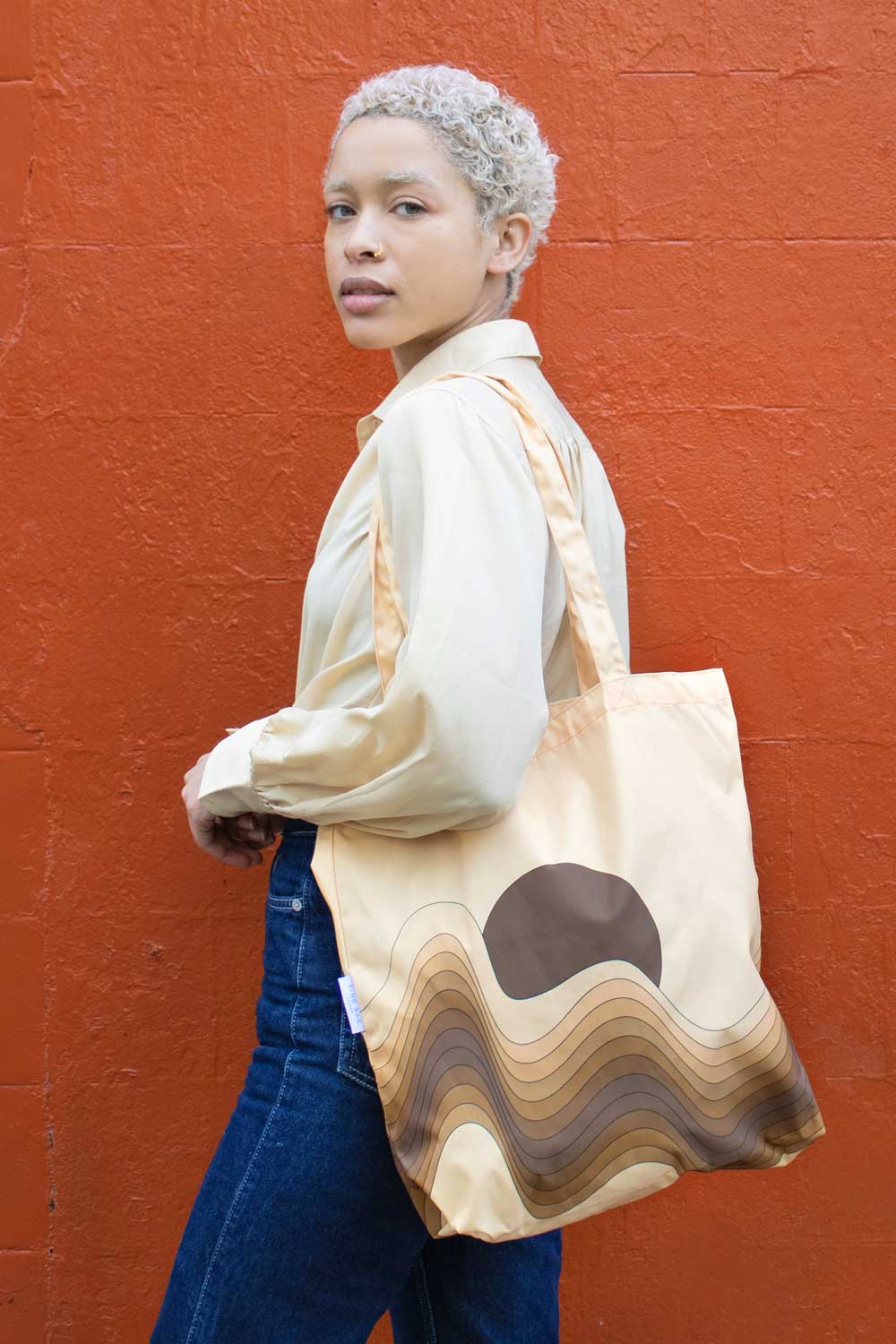 Caramel Waves | Recycled Tote