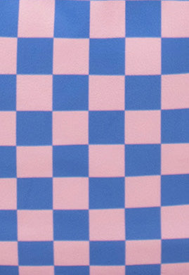 Weekender Bag | Checkerboard Blue & Pink