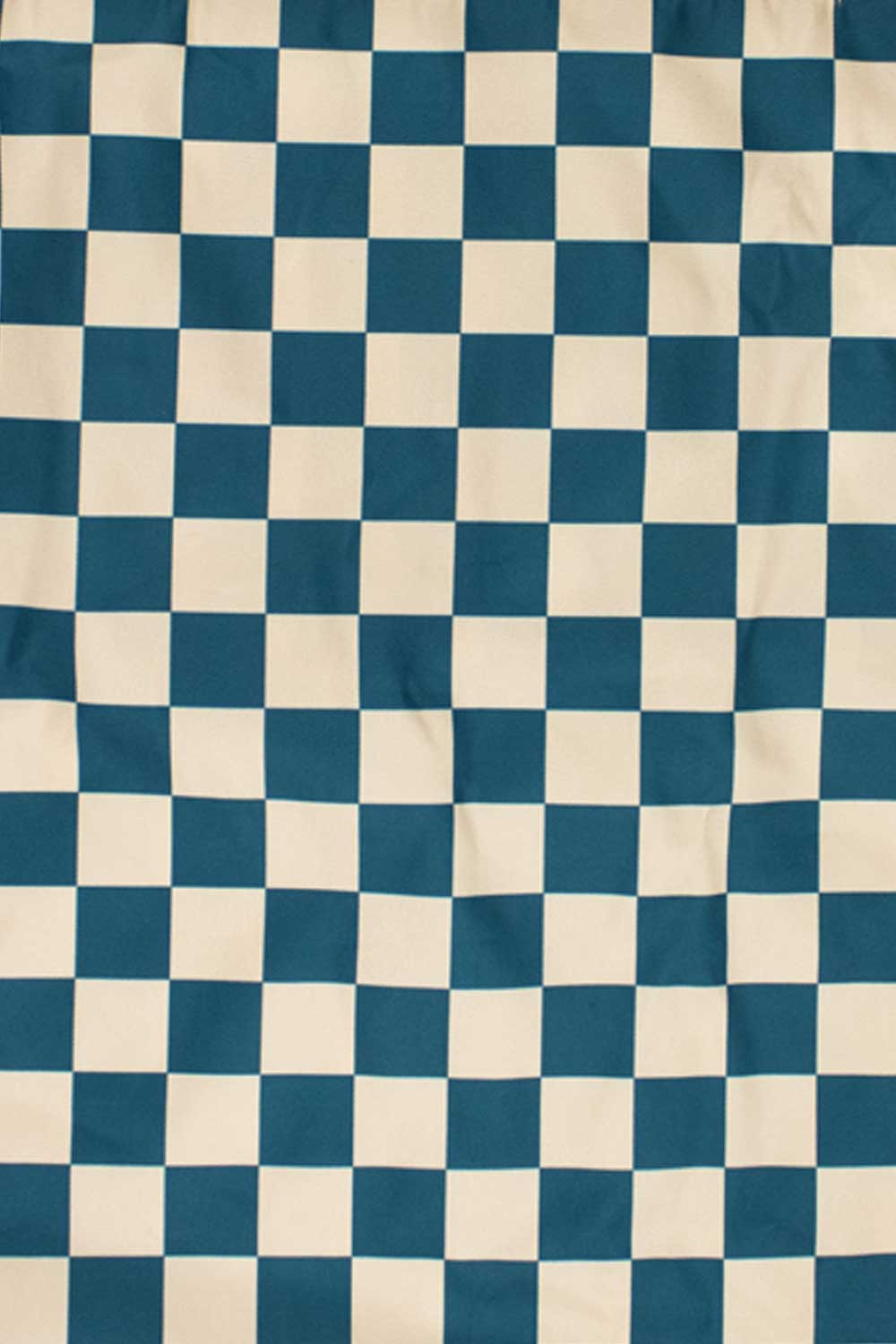 Checkerboard Teal & Beige | Recycled Tote