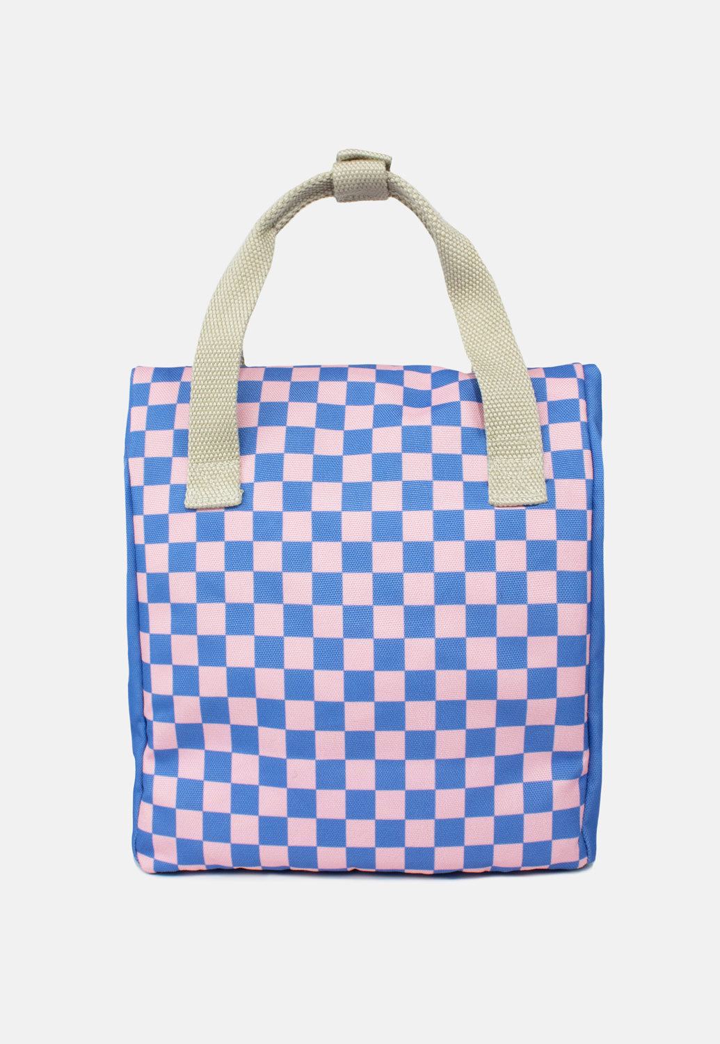 Lunch Bag | Checkerboard Blue & Pink