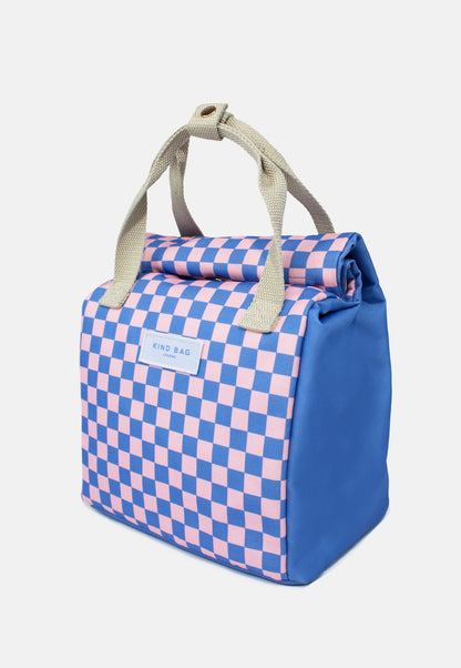 Lunch Bag | Checkerboard Blue & Pink