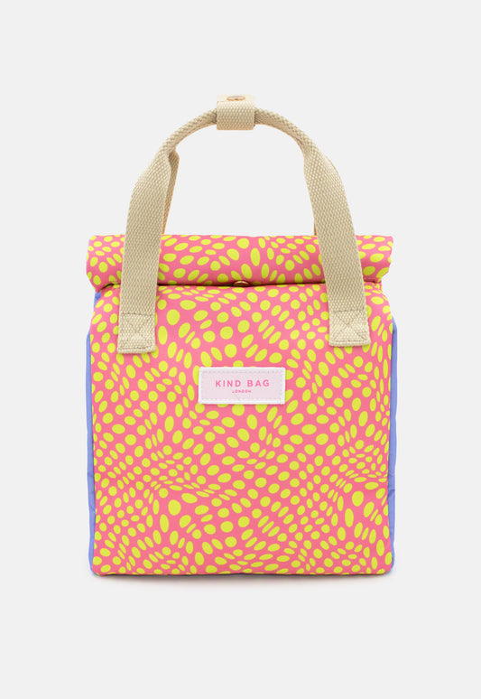 Lunchbag Twisted Polka Pink & Yellow