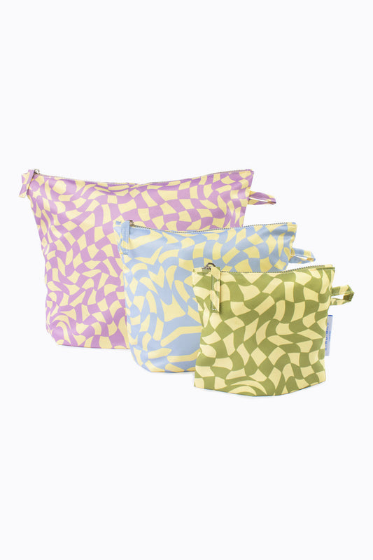 Pouches | Wavy Check | Set of 3