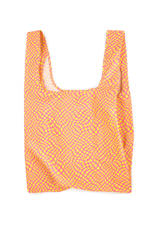 Reusable Medium Twisted Polka Pink & Yellow