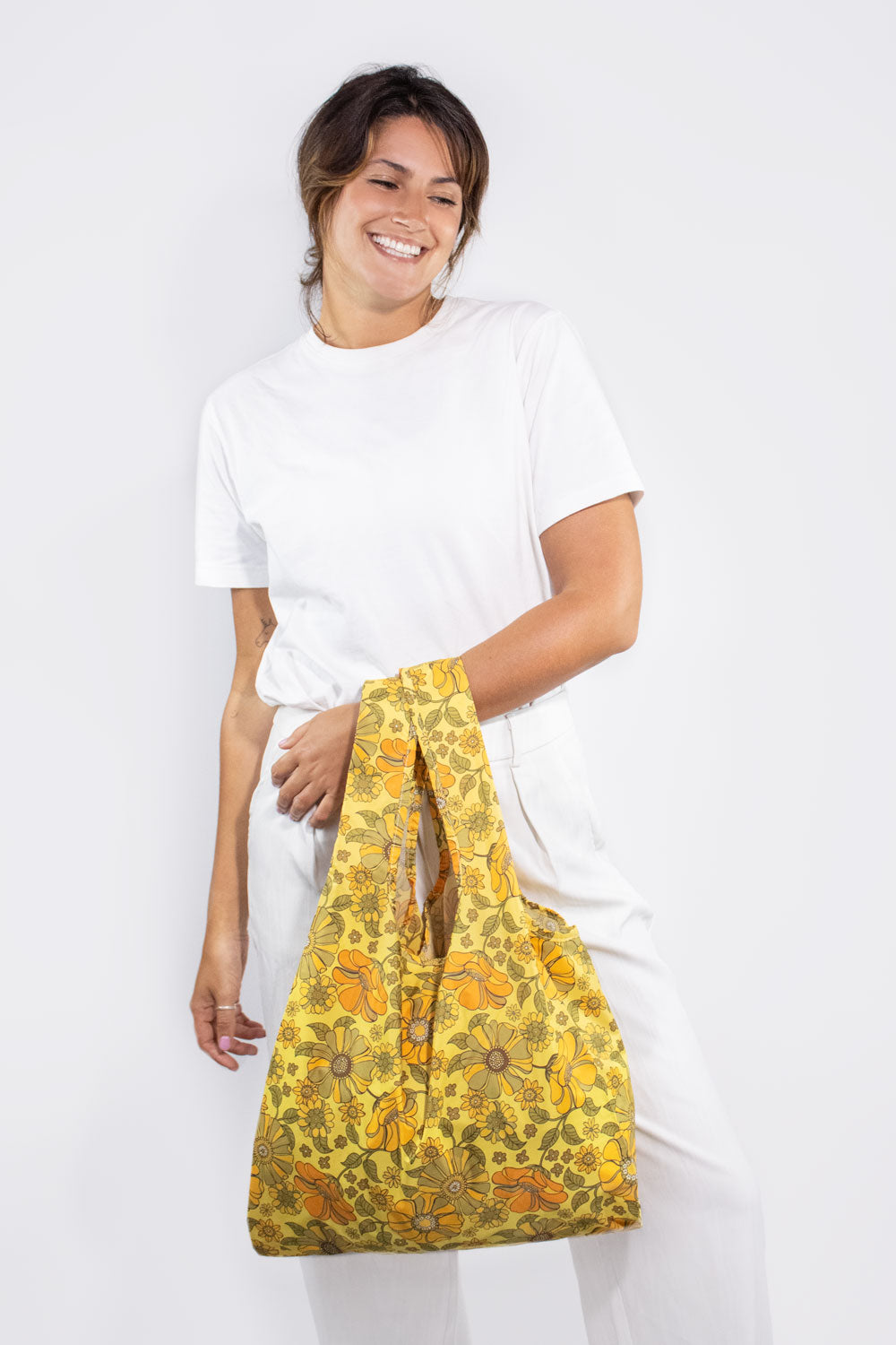 Retro Flowers | Medium Reusable Bag