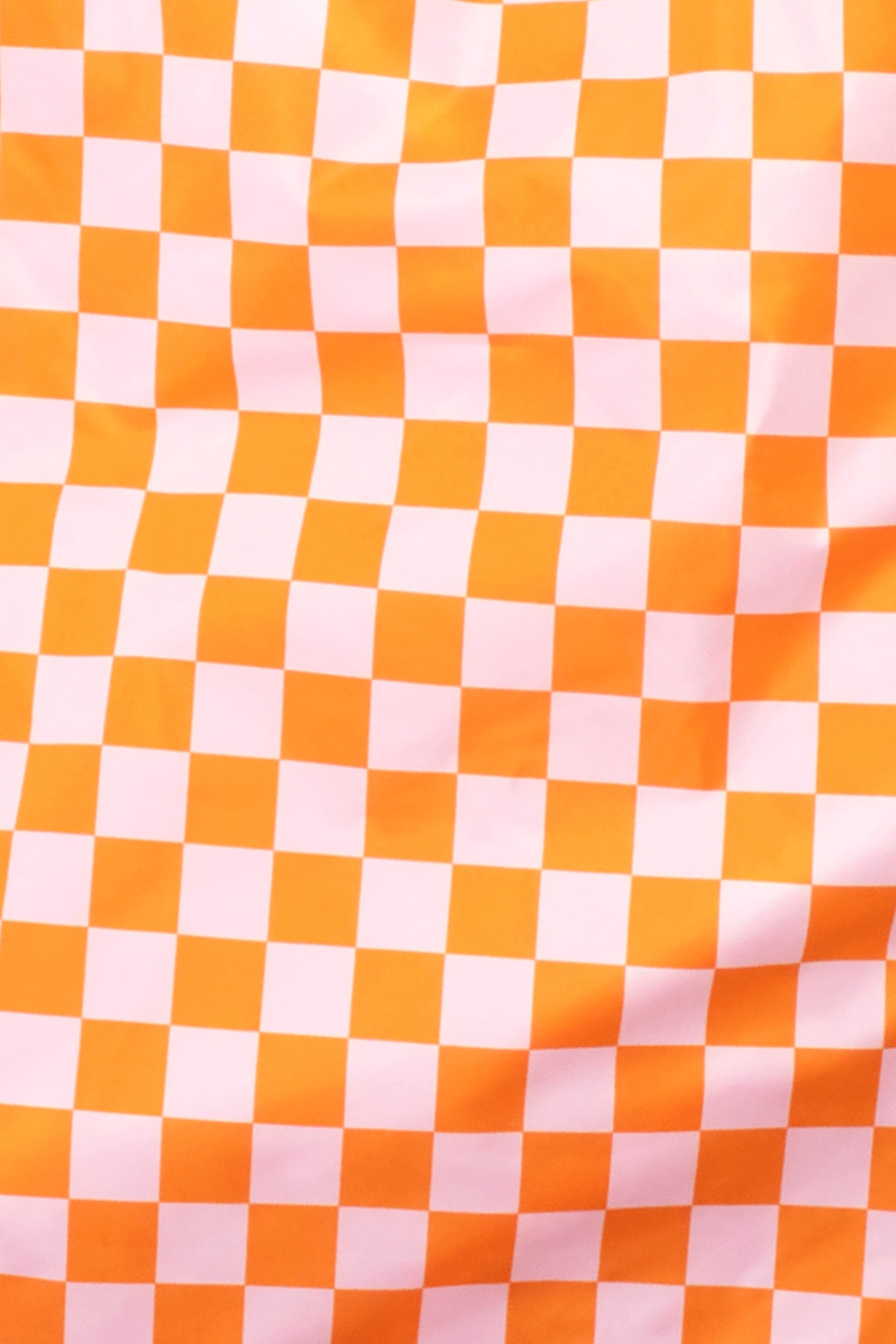 Kind Bag Orange and Pink Checkerboard Medium Reusable Bag Swatch