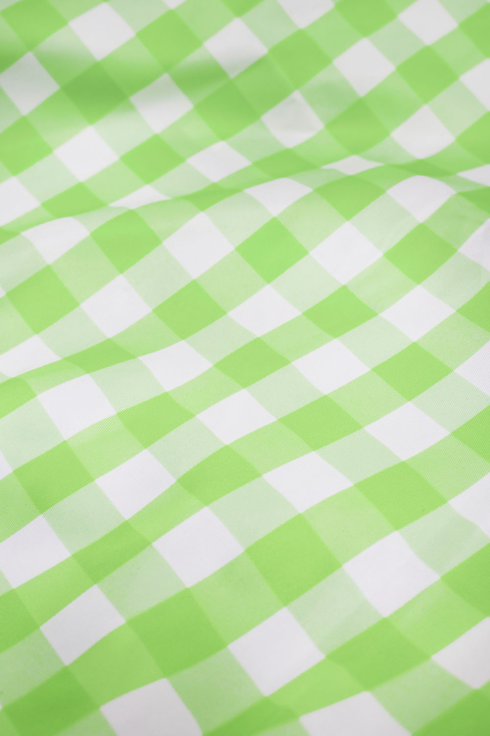 Lime Green Gingham | Recycled Tote