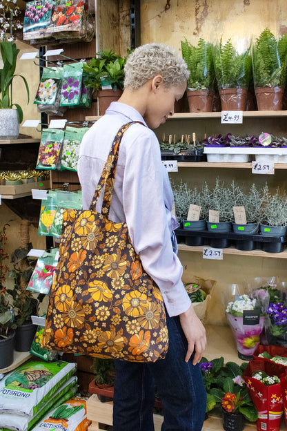 Retro Flowers | Recycled Tote