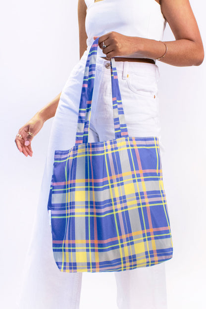 Madras Check | Recycled Tote