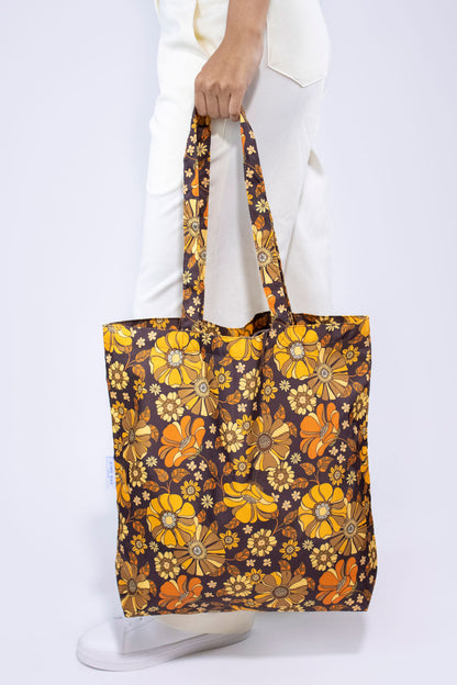 Retro Flowers | Recycled Tote