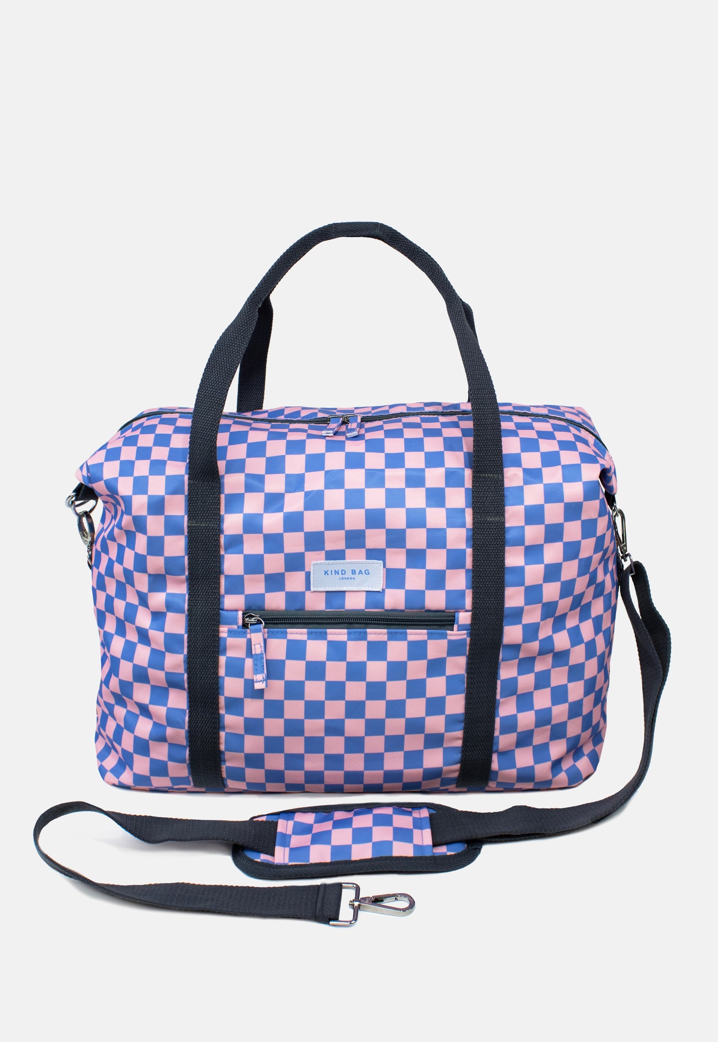 Weekender Bag | Checkerboard Blue & Pink