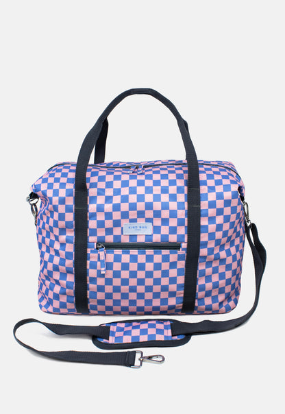 Weekender Bag | Checkerboard Blue & Pink